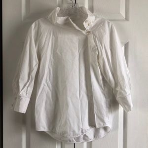 COS Side Neck White Button Blouse